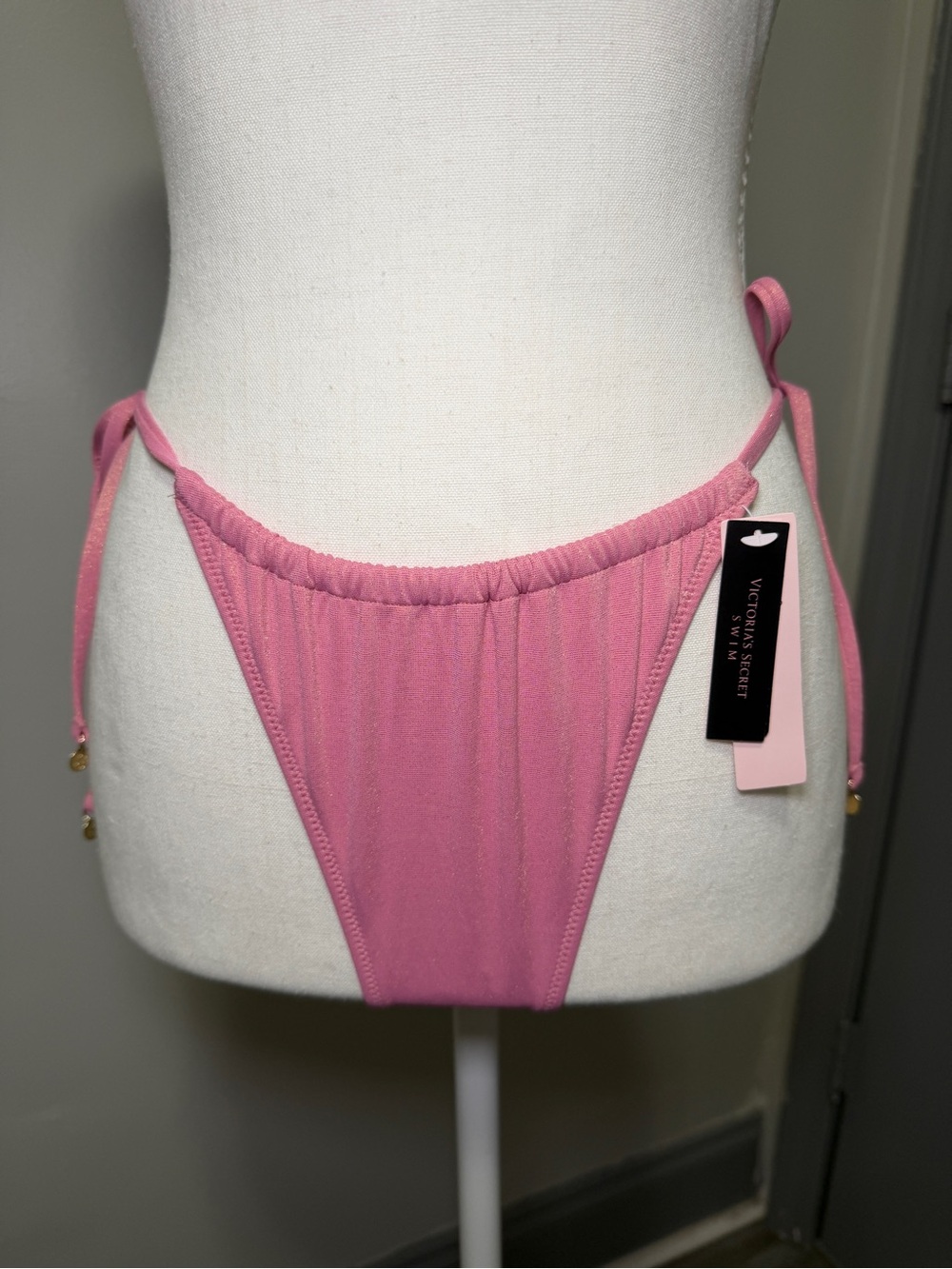 Victoria's Secret Pink Shimmer Tie-Side Bikini Bottom